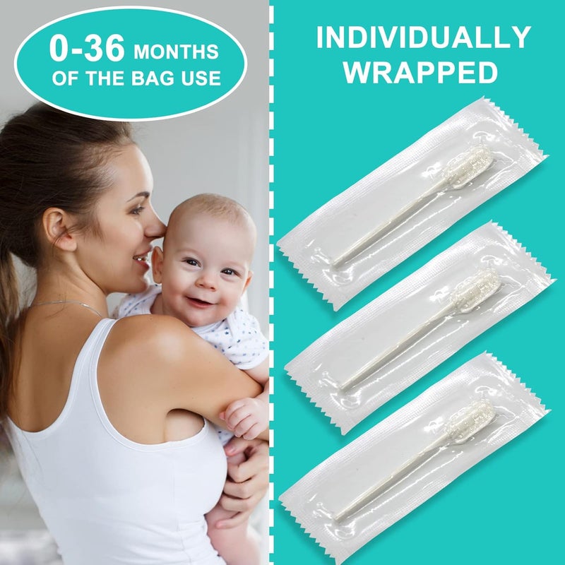 JJOVCE Baby Tongue Cleaner,Disposable Baby Mouth Cleaner, Soft Gauze Toohthbrush Newborn Oral Cleaning Stick Dental Care for 0-36 Month(200) - Image 5
